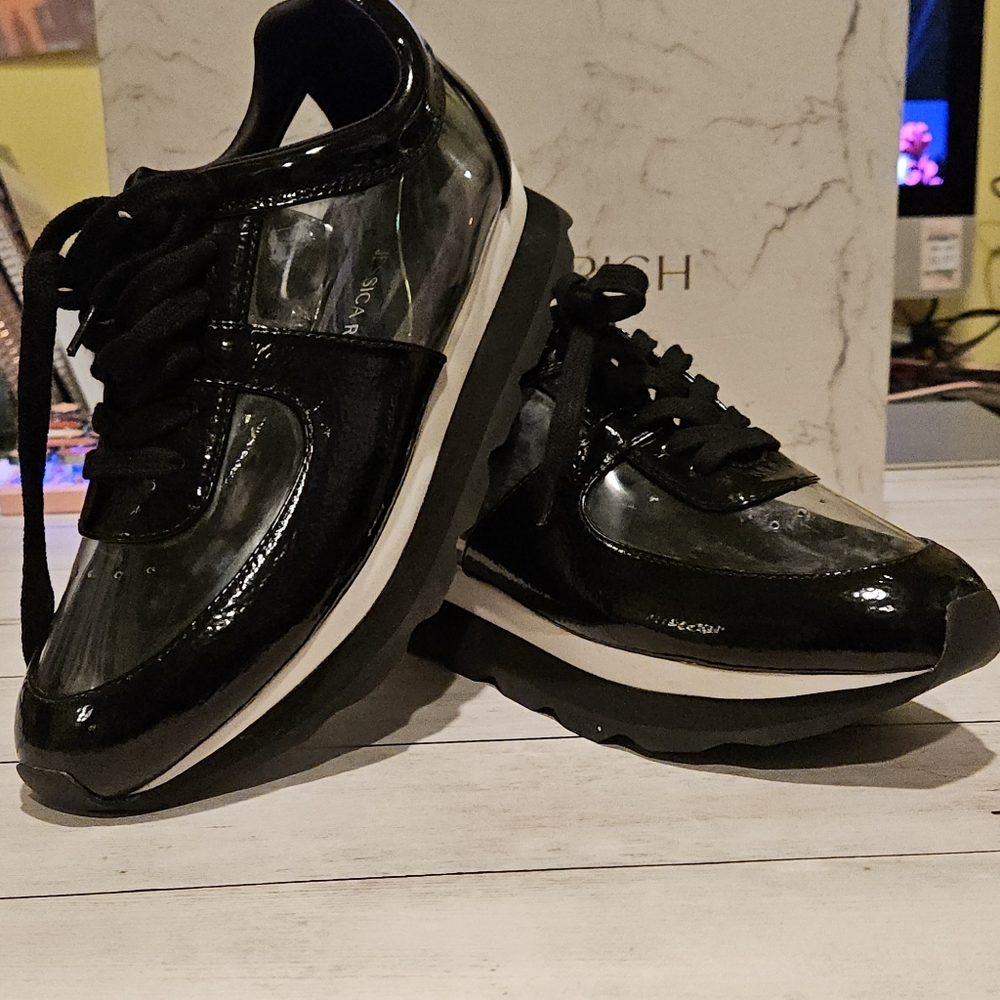 Jessica Rich Black And Transparent Sneaker